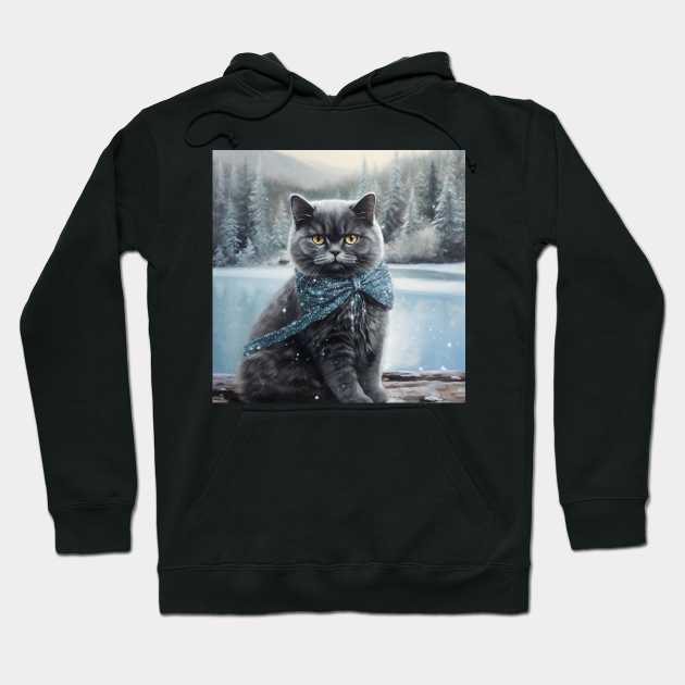 Arctic British Shorthair Hoodie by Enchanted Reverie